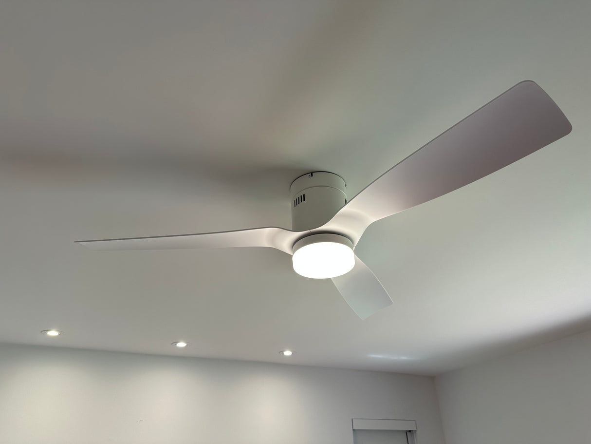 Modern 3-Blade Ceiling Fan with Integrated LED Light