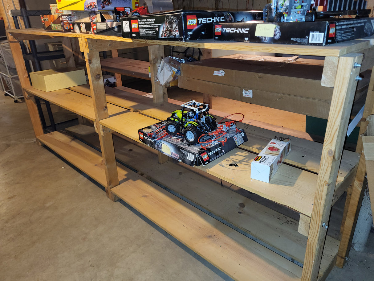 Wood shelves