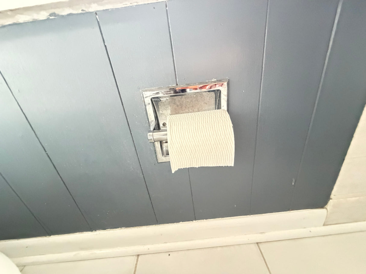 Recessed Chrome Toilet Paper Holder