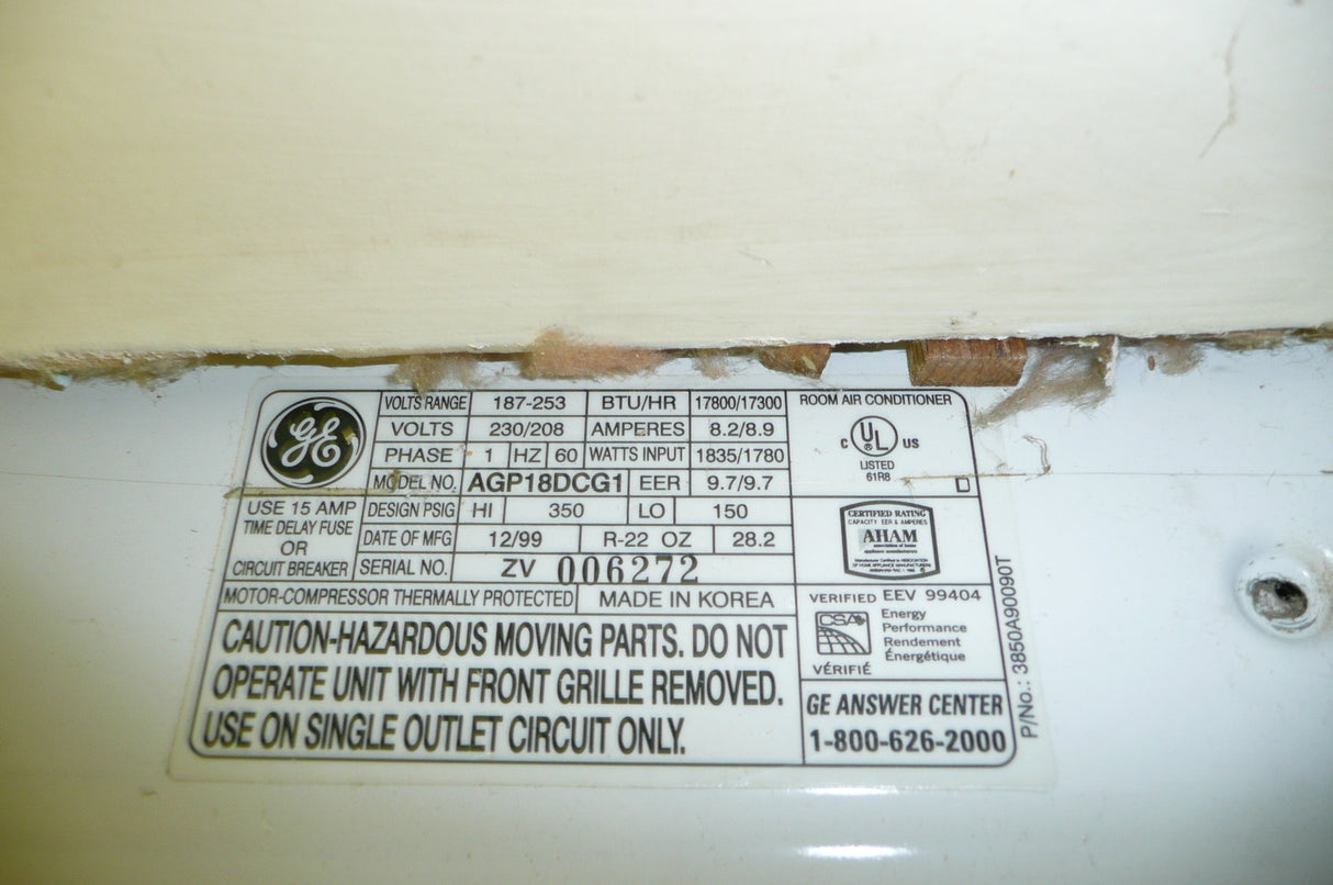 GE Window A/C Unit