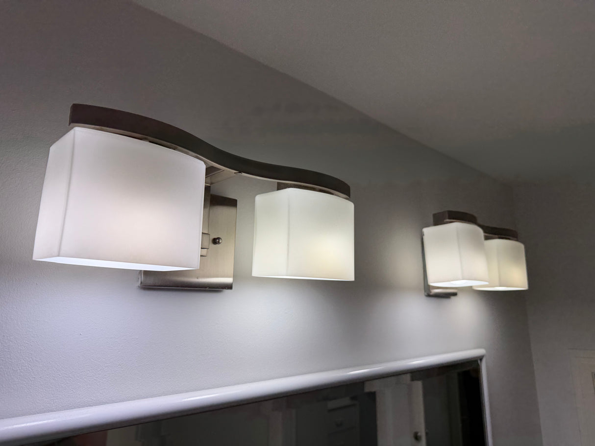 Matching Bathroom Vanity Light Fixtures for Double Vanity
