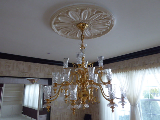 18 Light Chandelier with Medallion