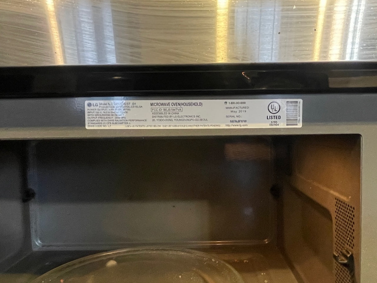 LG Stainless Over-the Range Microwave MFG May 2019