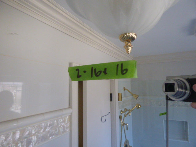 16" Ceiling Light Fixture with Medallion