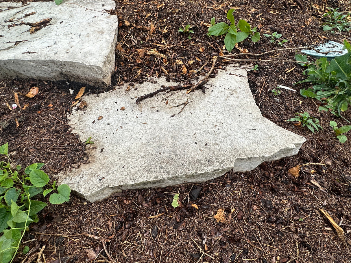 Large natural limestone/flagstone landscape slabs.