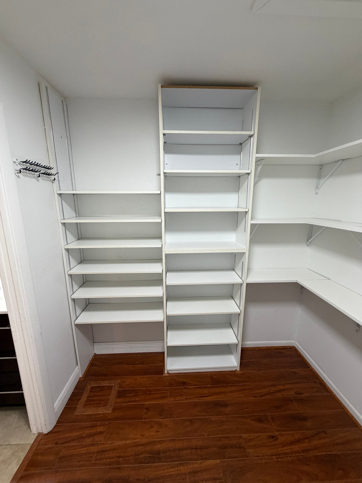 Custom Walk-In Closet System with Shelving & Drawers
