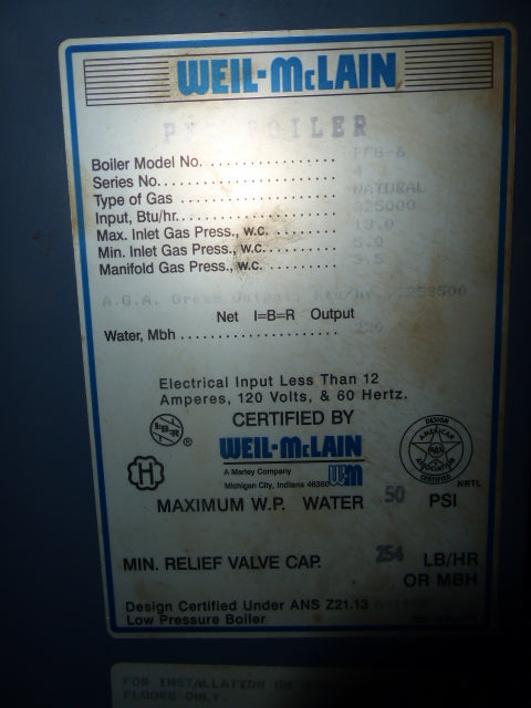 Weil-McLain Hot Water Boiler