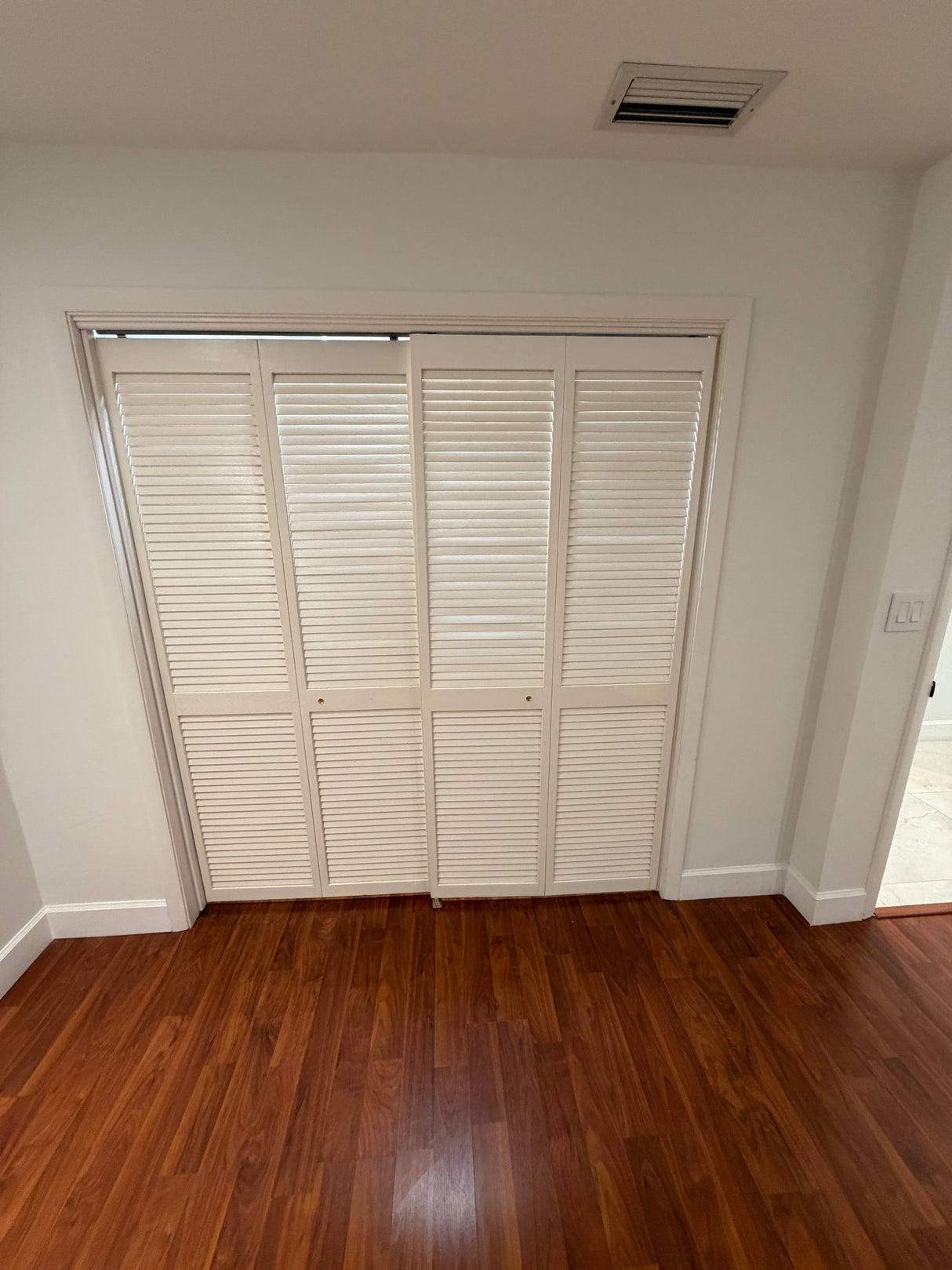 White Louvered Closet Doors – 2 Available – Approx. 71 3/8” x 78 1/2”