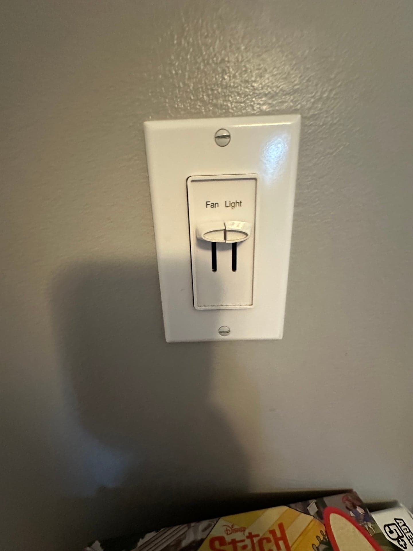 Lutron Skylark Dual Fan/Light Slide Control Switch, White, Used Good