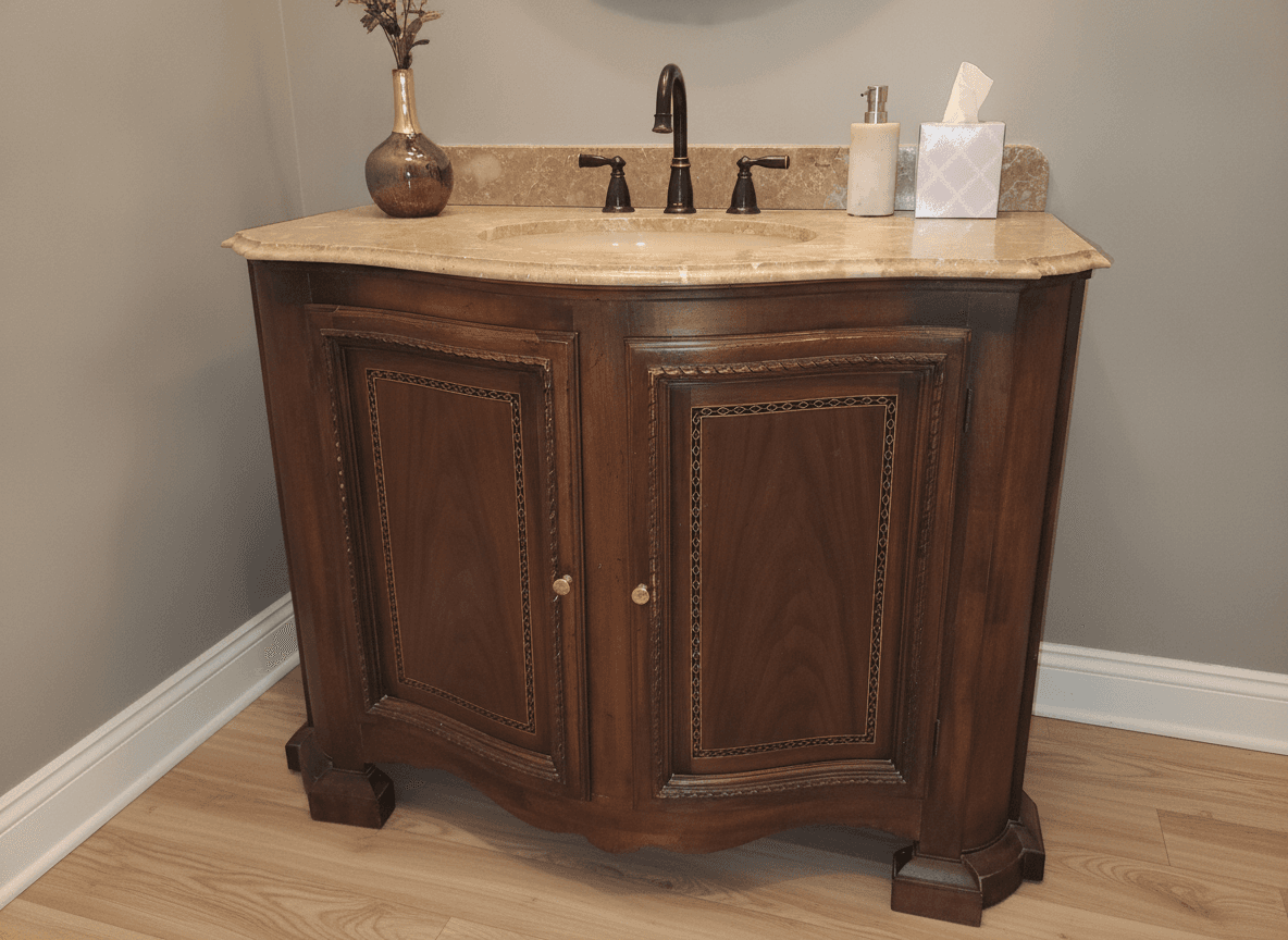 Powder room vanity