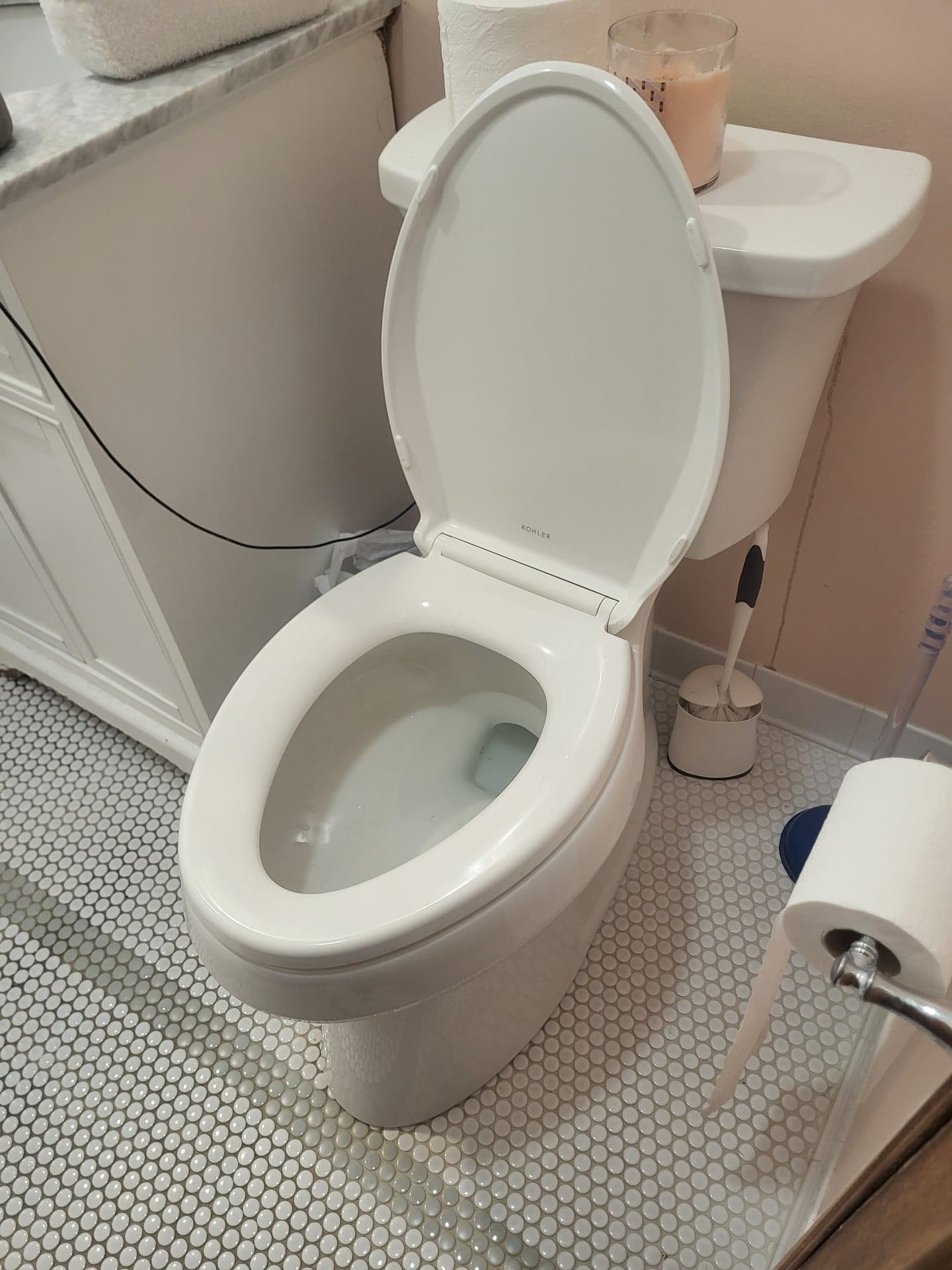 Kohler Highline Elongated Comfort Height 2-Piece Toilet, White, Good