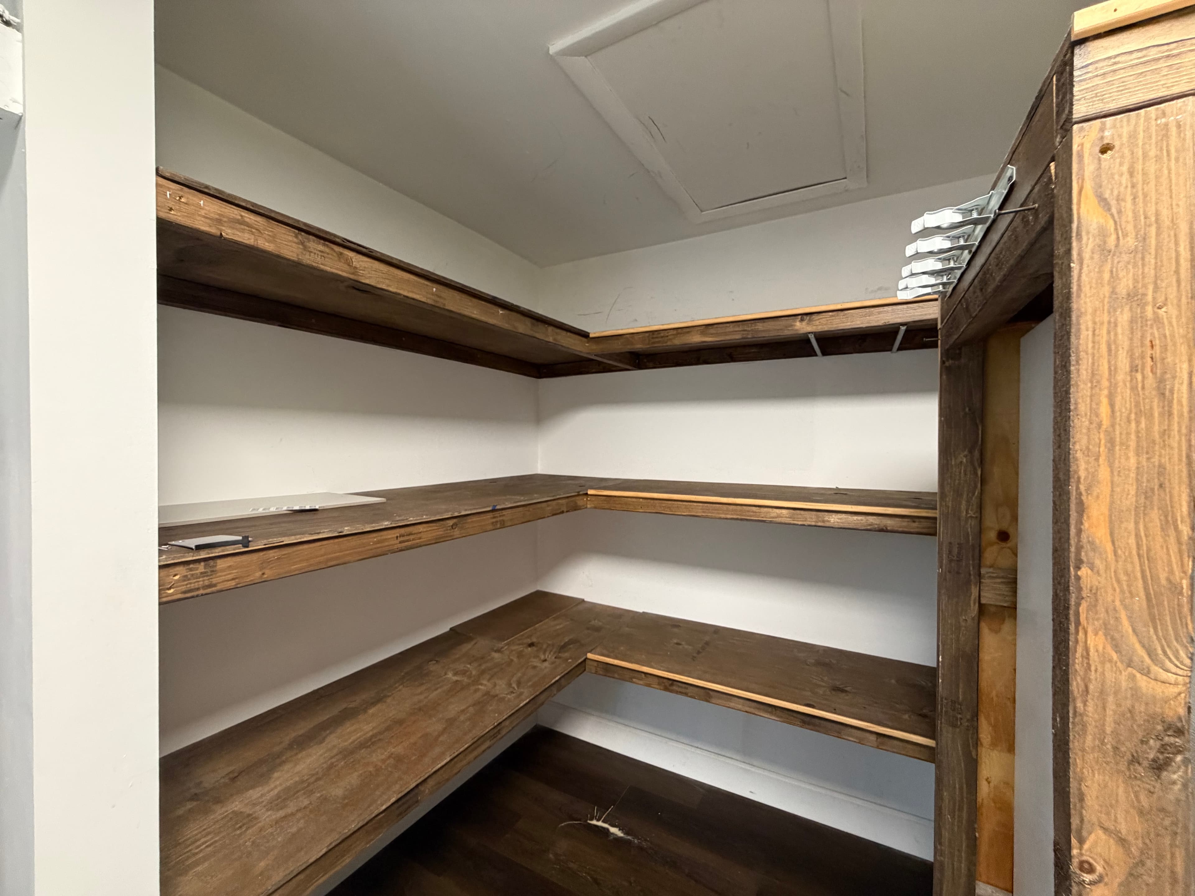 Custom Rustic Wood Shelving / Pantry Storage System
