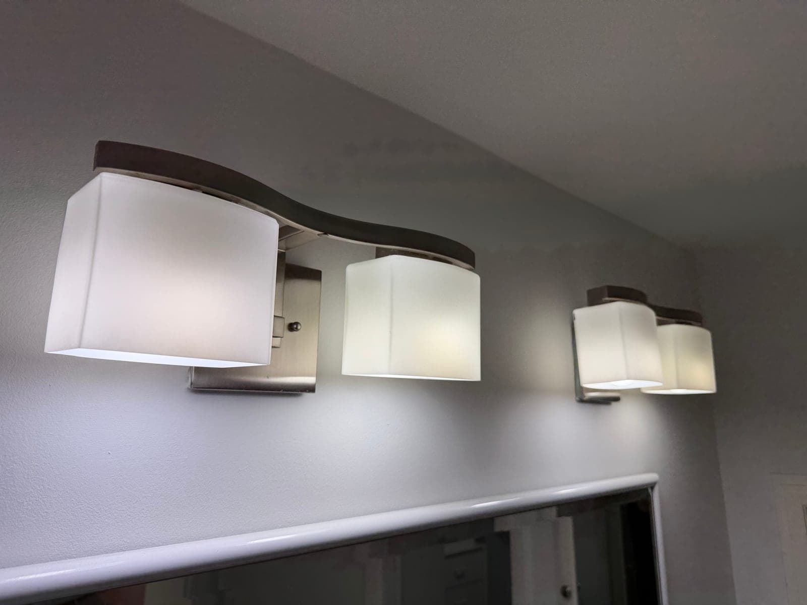 Matching Bathroom Vanity Light Fixtures for Double Vanity