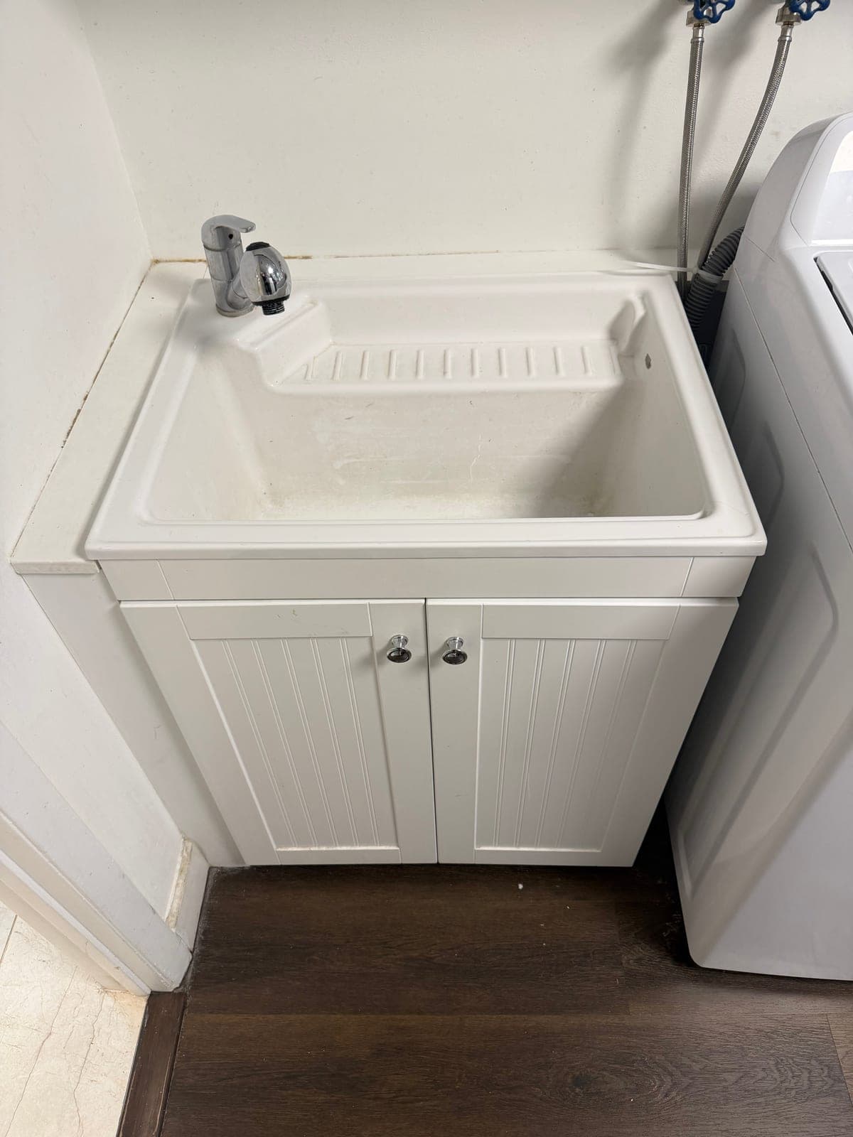 Utility Sink Cabinet with Faucet – Laundry Room Setup