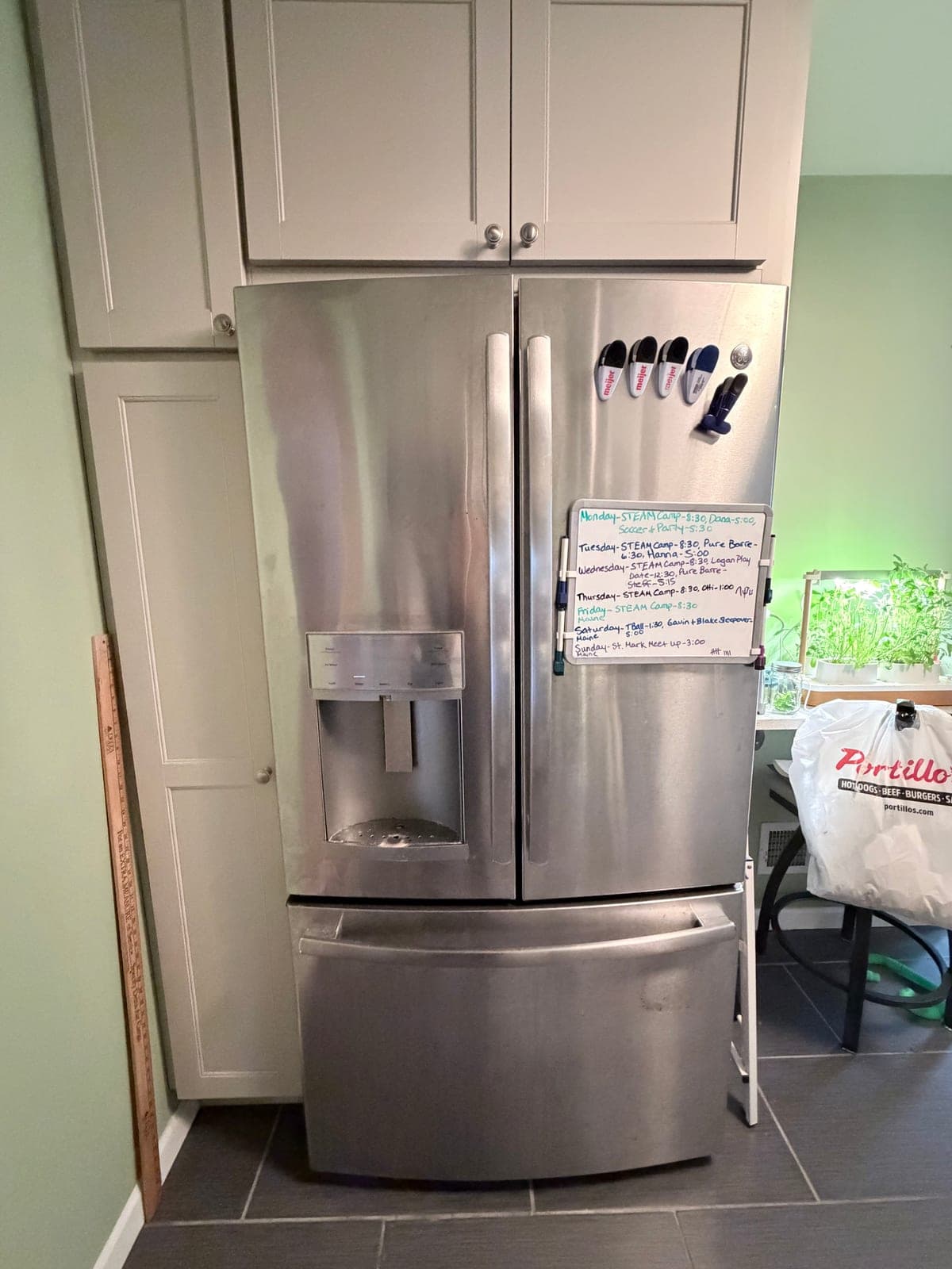 GE Stainless Steel French Door Refrigerator with Bottom Freezer