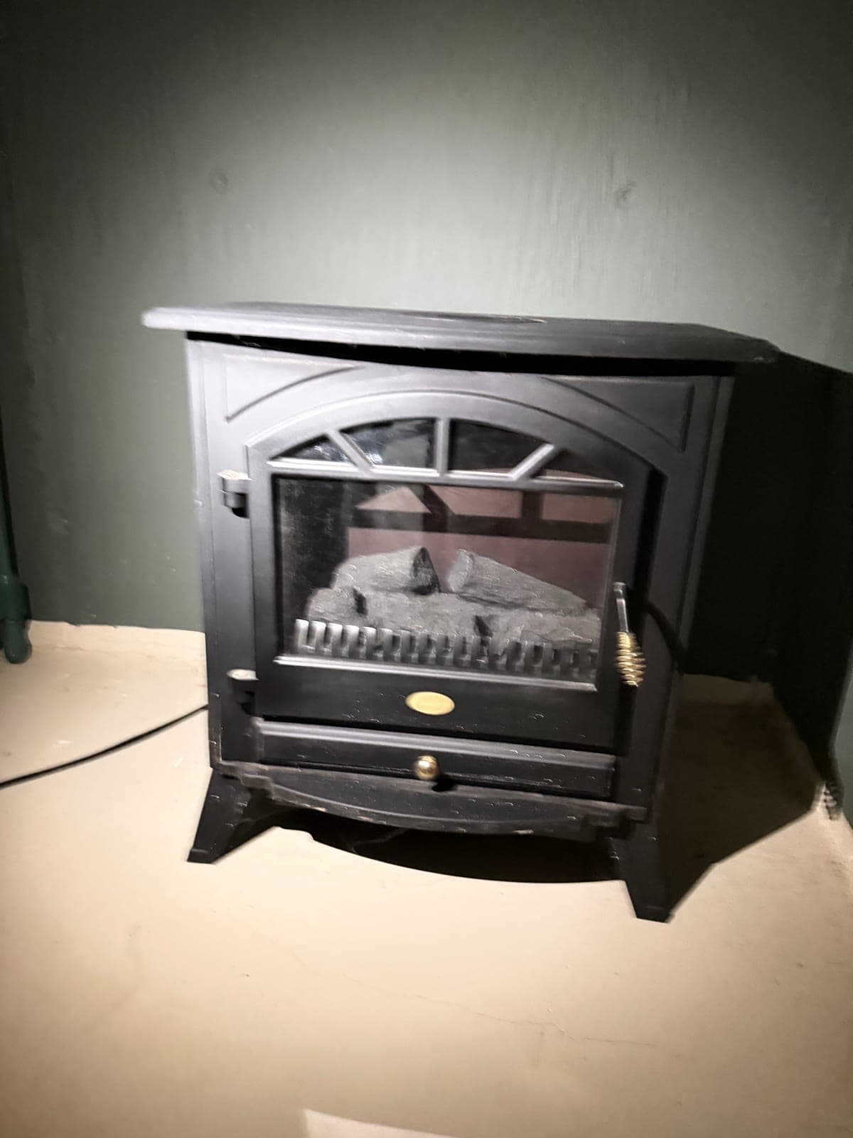 Charmglow Electric Fireplace Stove Heater, Black, Freestanding