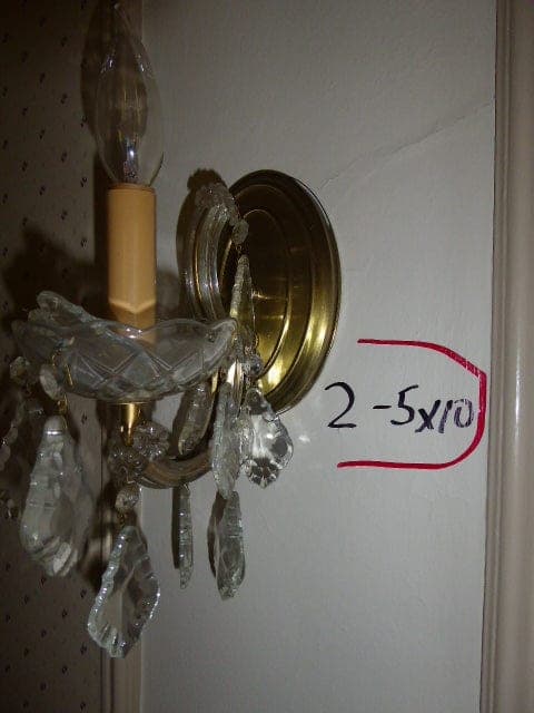 5" Wall Sconce with Crystals