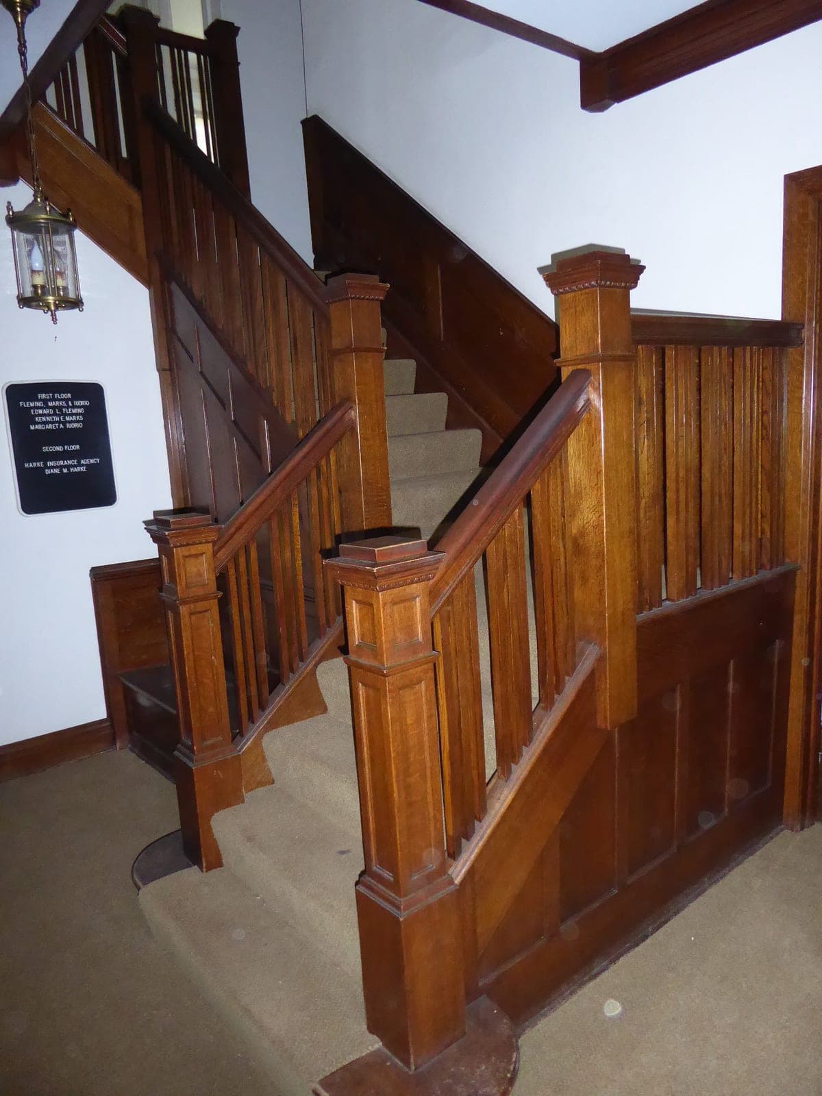 Tiger Oak 2 Story Staircase
