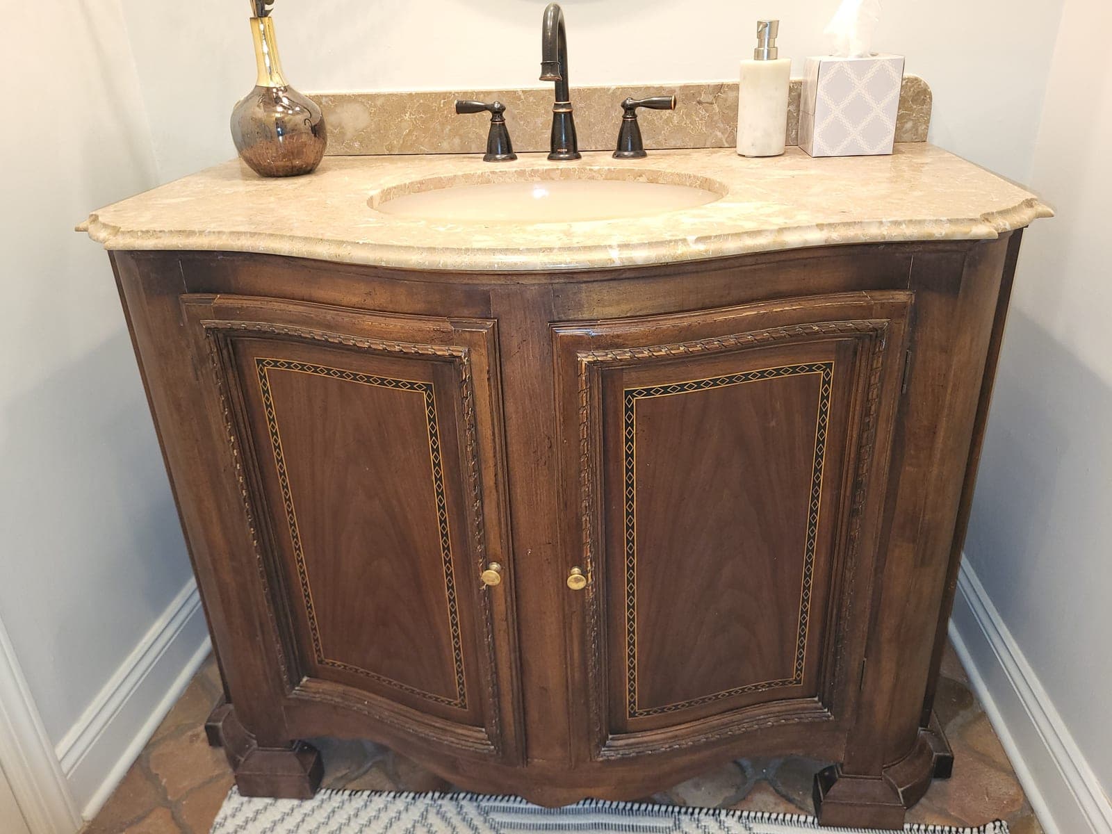 Powder room vanity