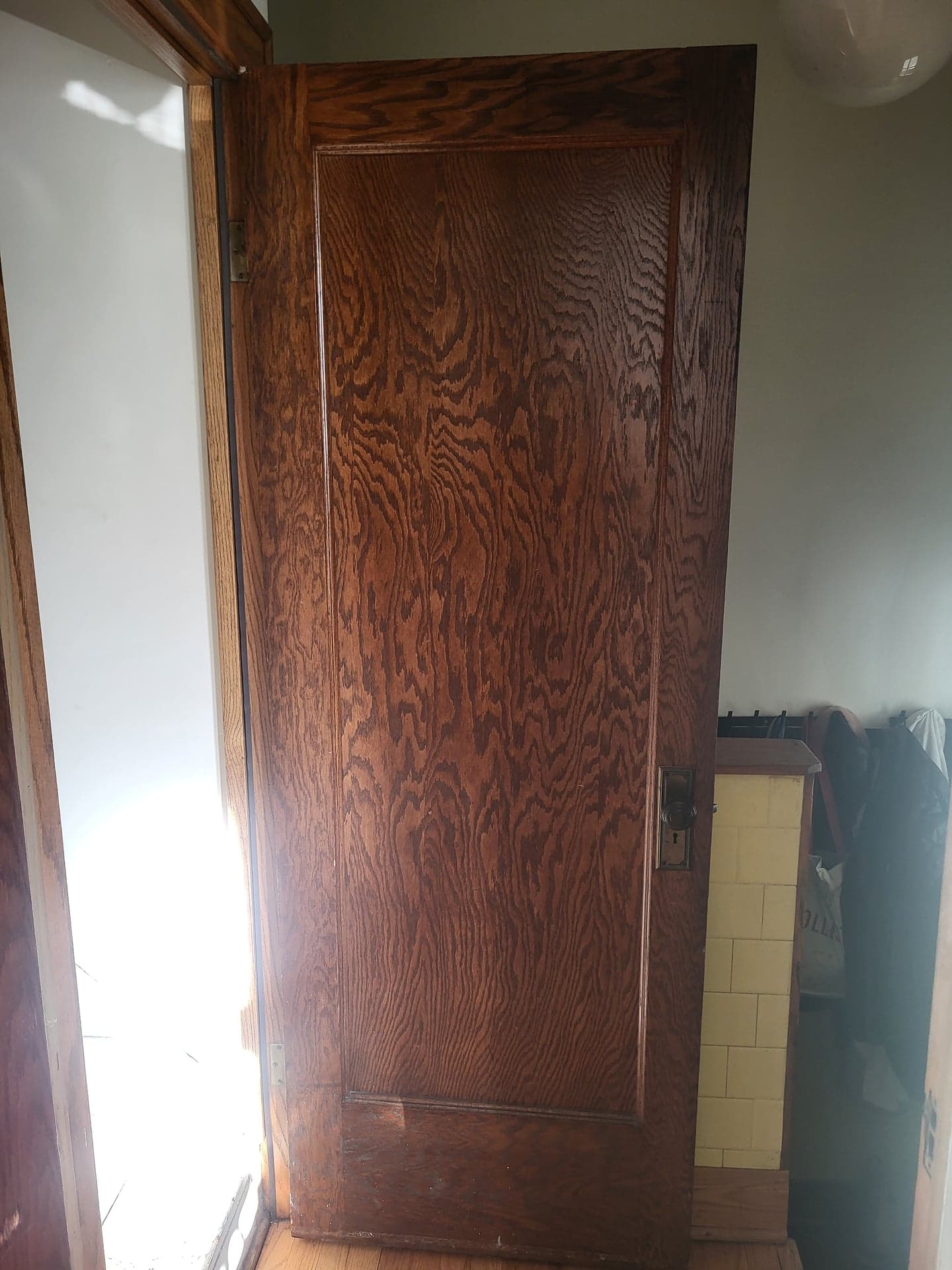 Antique Oak 1-Panel Interior Door, 32x80, with Frame, Trim & Hardware