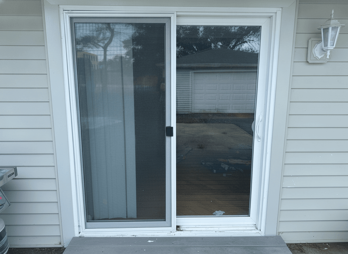 Vinyl Sliding Patio Door with Screen 72” x 80”