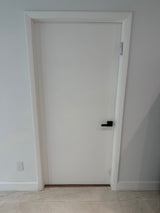 Modern Interior White Flush Doors with Matte Black Hardware – Qty 8