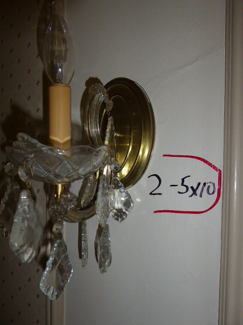 5" Wall Sconce with Crystals