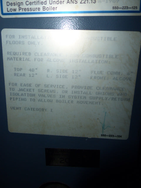Weil-McLain Hot Water Boiler