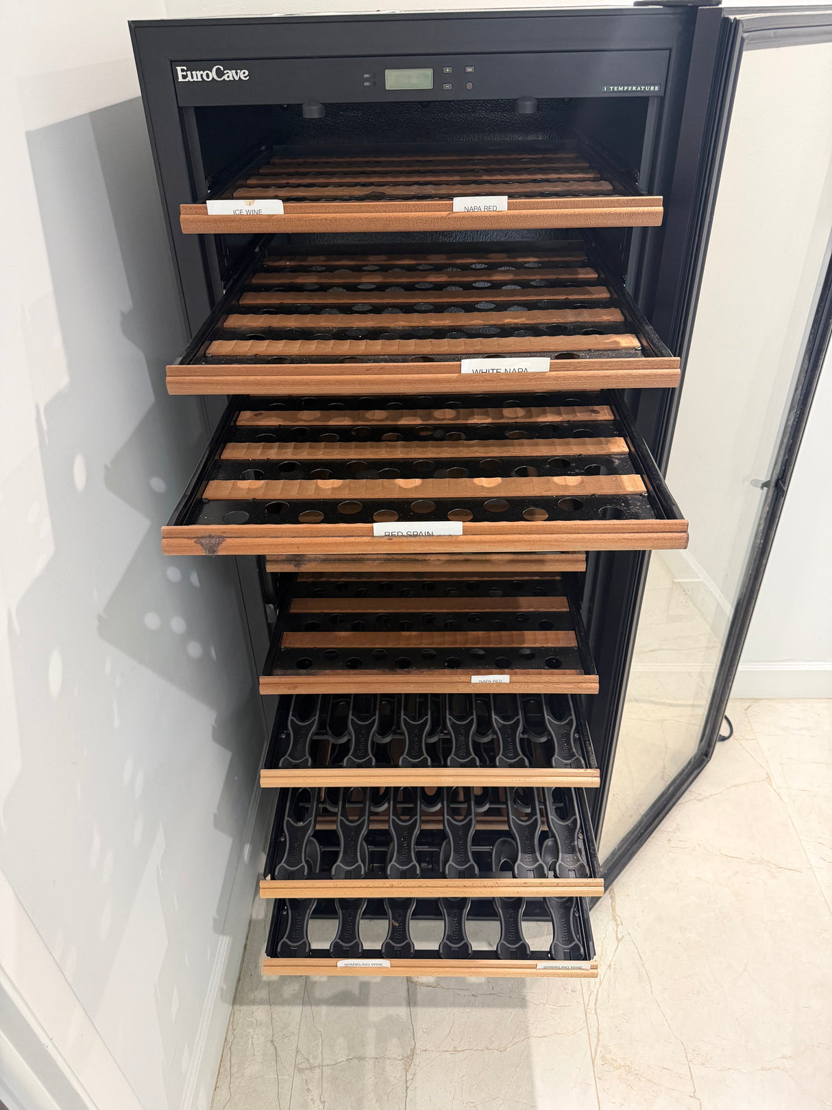 Luxury EuroCave Wine Refrigerator / Wine Cellar Cabinet