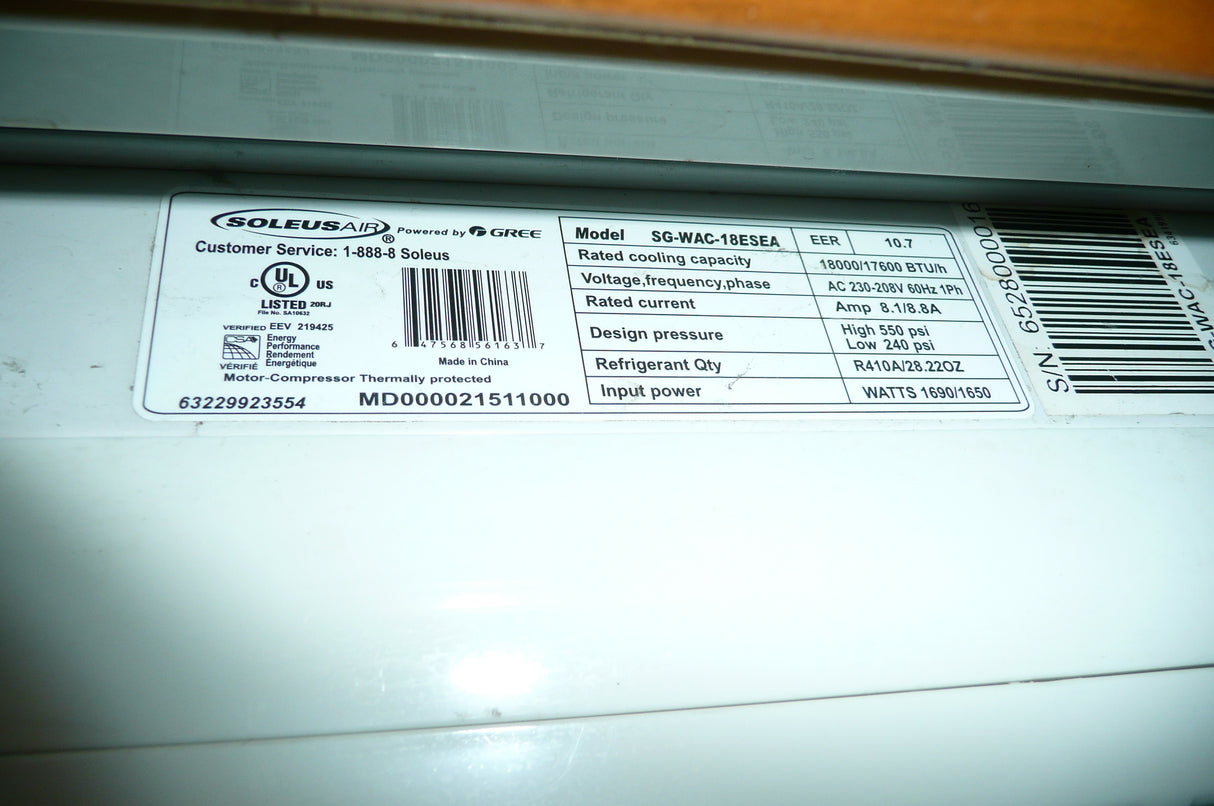 Soleus 18,000 BTU Window A/C Unit