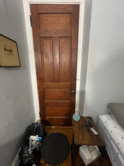 Vintage Five-Panel Interior Oak Door c. 1906 #2