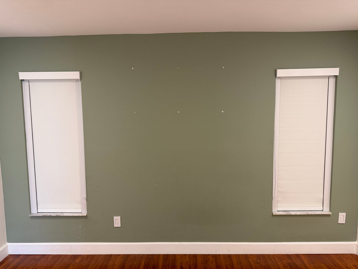 Modern Black Frame Windows with Custom Roller Shades – Bundle of 9