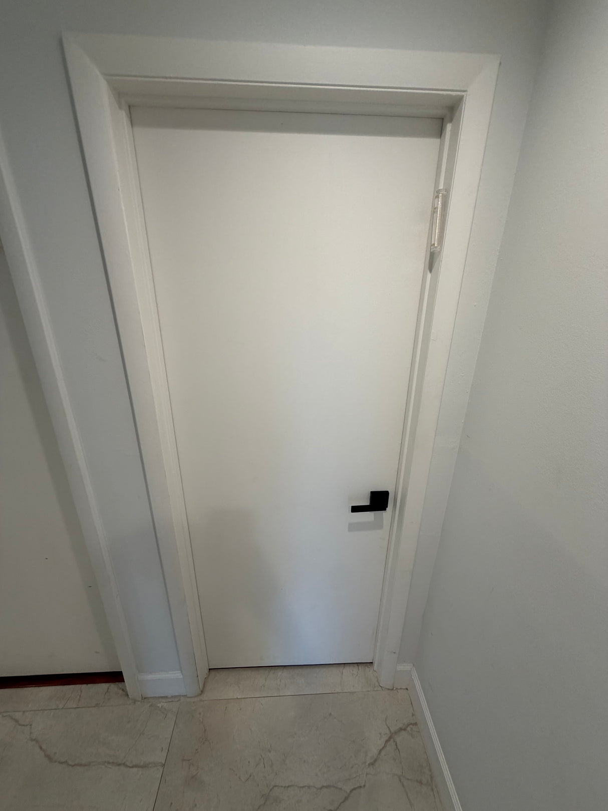 Modern Interior White Flush Doors with Matte Black Hardware – Qty 8