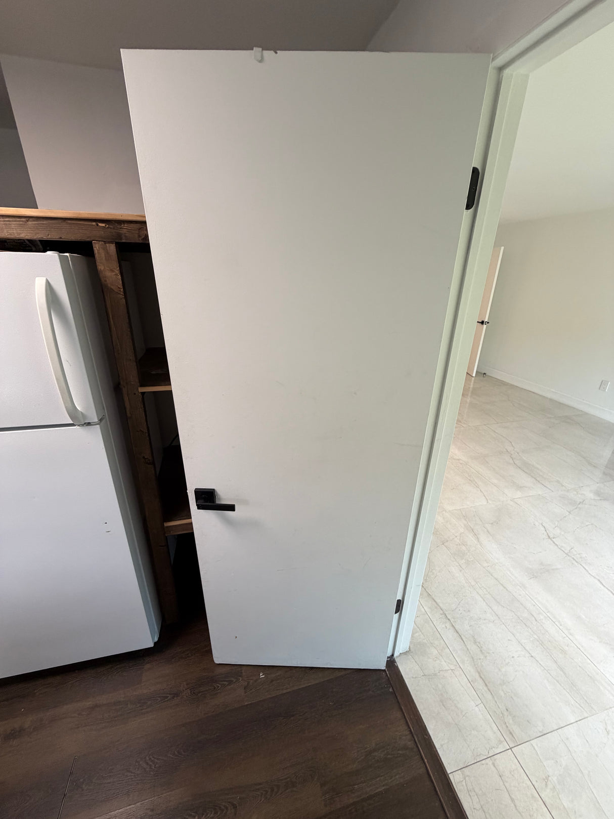 Modern Interior White Flush Doors with Matte Black Hardware – Qty 8