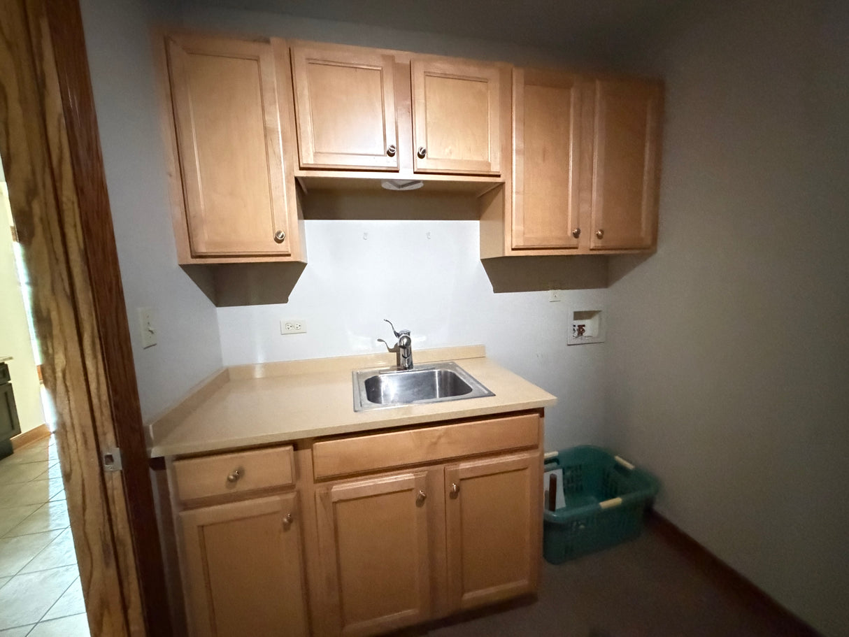 Laundry Room Utility Sink & Cabinet Set