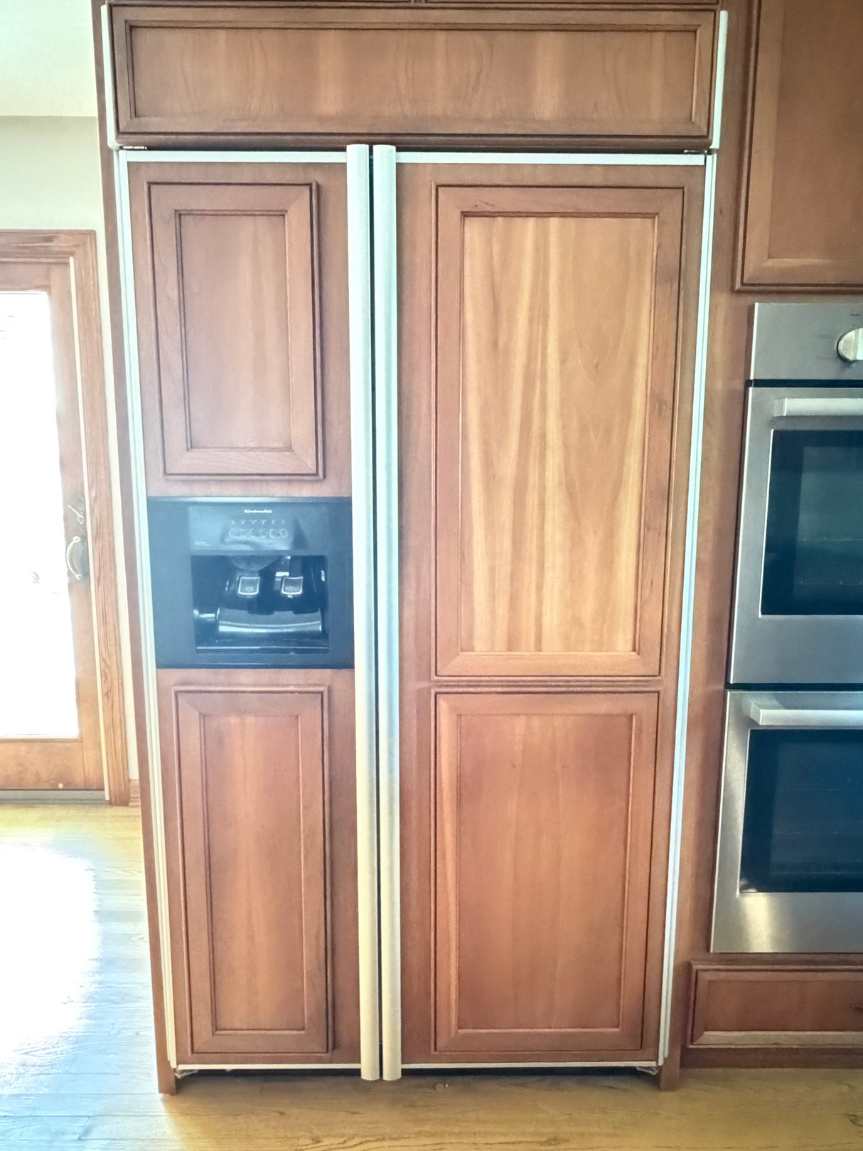 KitchenAid Built-In Panel-Ready Side-by-Side Refrigerator w/ Wood Panels