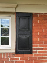 Black Raised-Panel Exterior Shutters-pair of 2