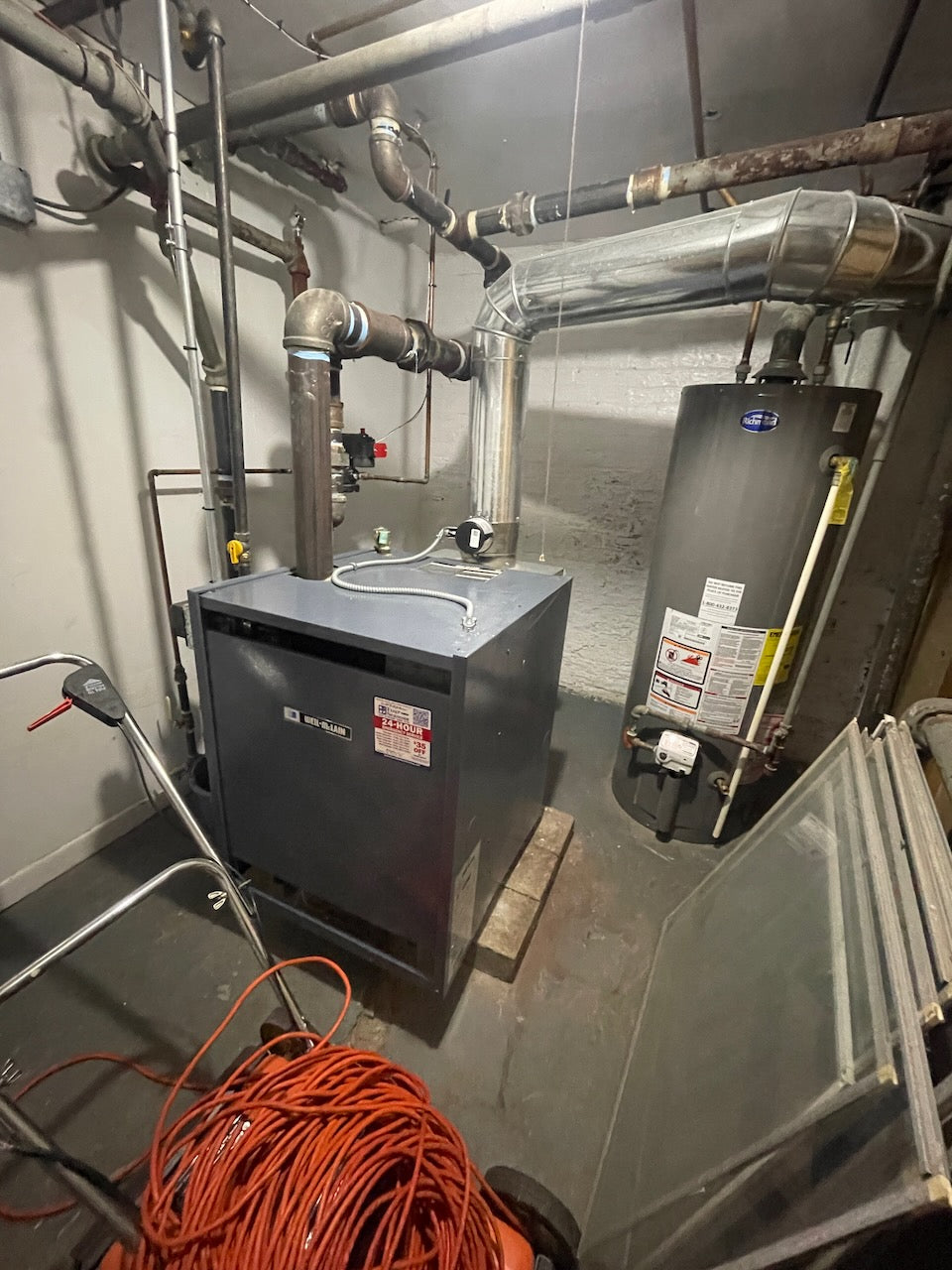 Weil-McLain EG-50 Series 6 natural gas steam boiler system 175,000 BTU input Installed 2023