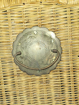 Wicker trunk w/ brass hardware