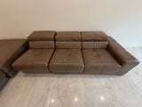 Modern Italian Style Leather Modular Sectional Sofa Set