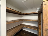 Custom Rustic Wood Shelving / Pantry Storage System