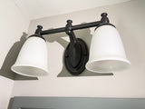 Double Sink Bathroom Vanity Set with Mirrors, Lights & Faucets