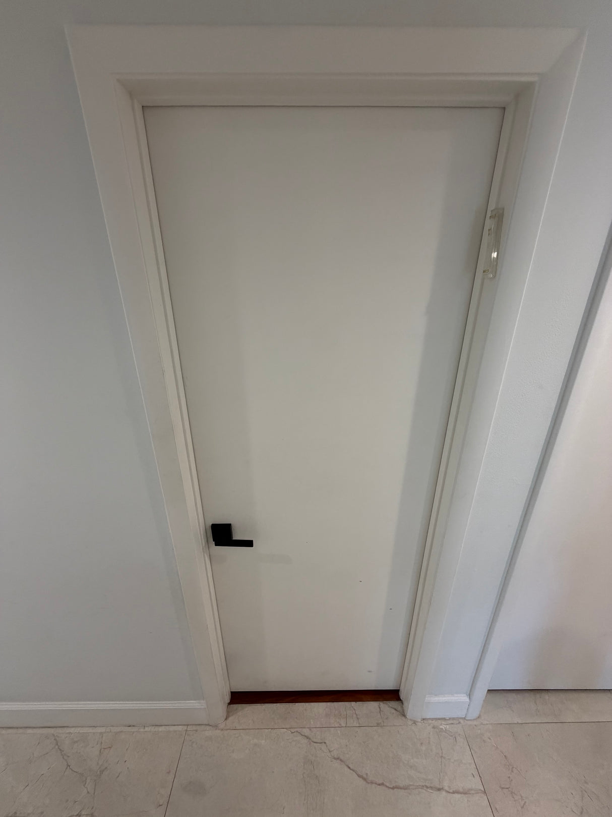 Modern Interior White Flush Doors with Matte Black Hardware – Qty 8