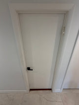 Modern Interior White Flush Doors with Matte Black Hardware – Qty 8