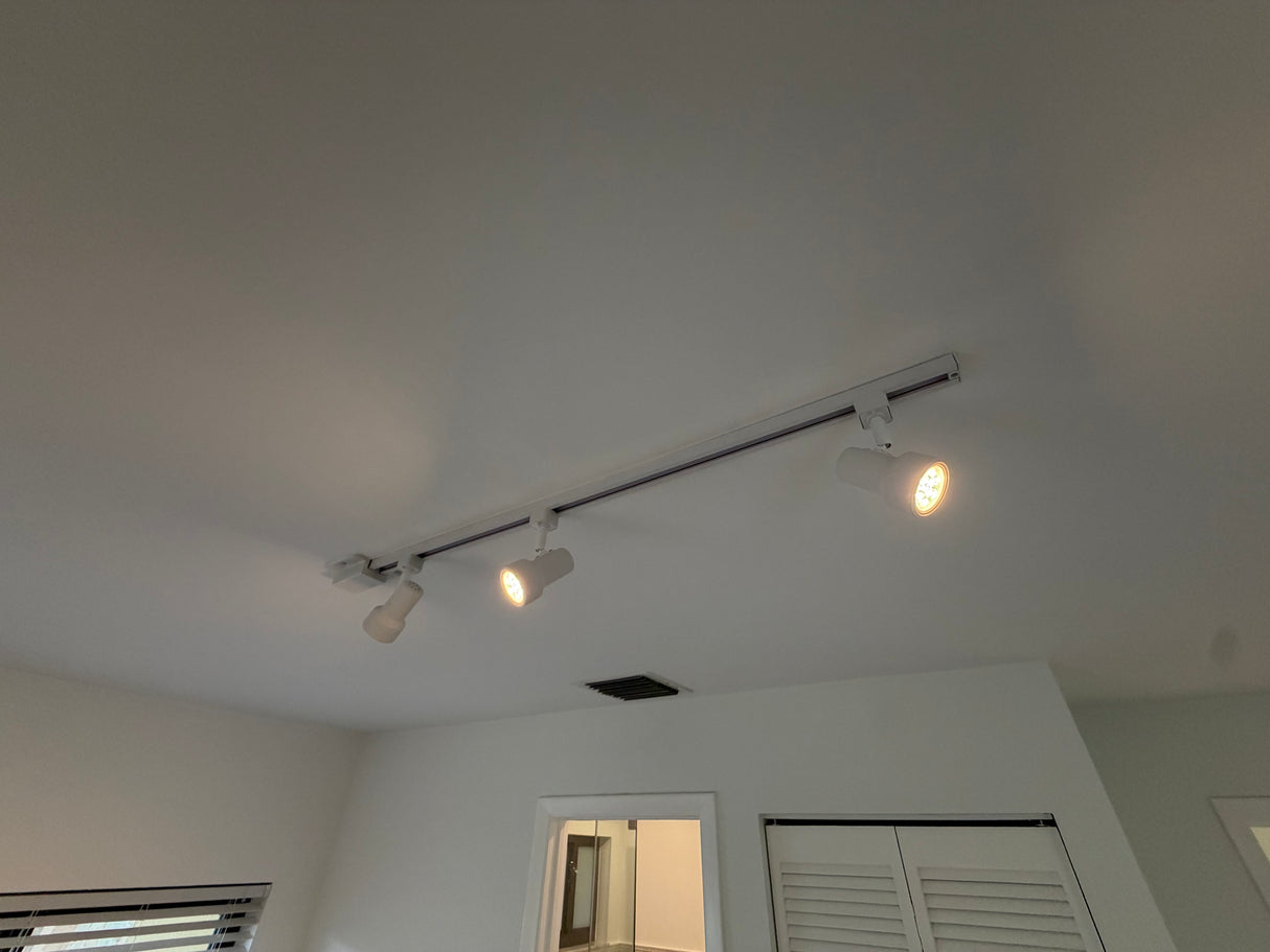 Modern White 4-Light Track Lighting Fixture