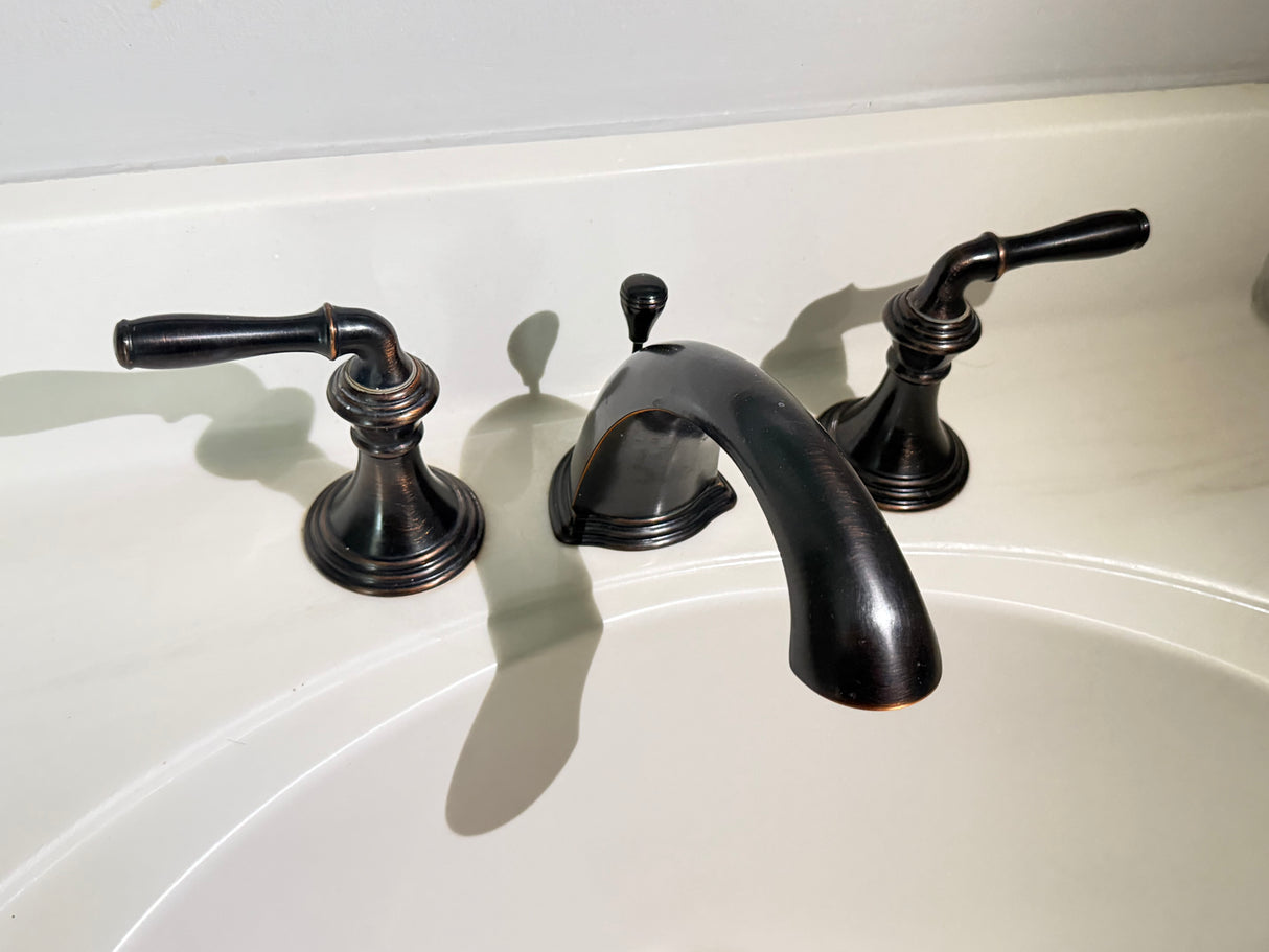 Double Sink Bathroom Vanity Set with Mirrors, Lights & Faucets