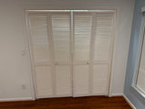 White Louvered Closet Doors – 2 Available – Approx. 71 3/8” x 78 1/2”