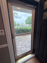 Full-View Aluminum Storm Door with Retractable Screen