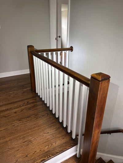 Oak Stair Railing with Balusters