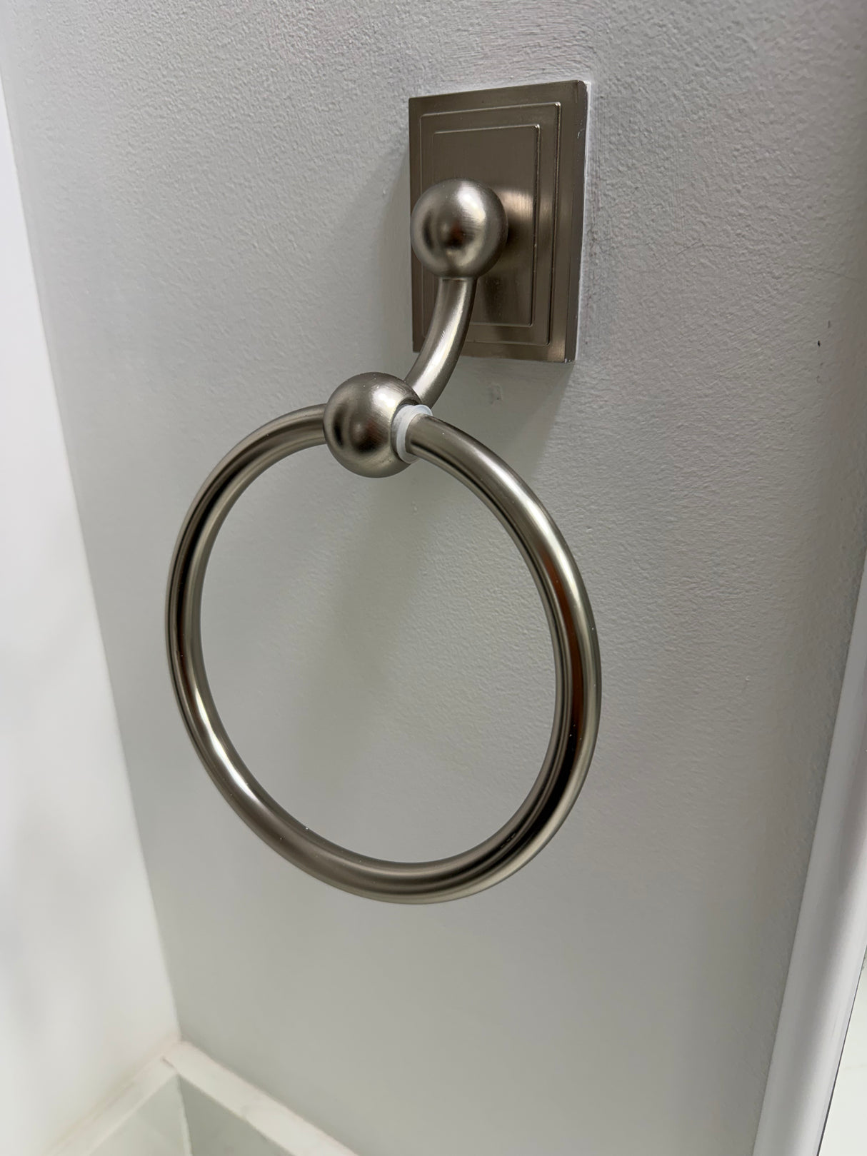 Brushed Nickel Bathroom Towel Ring
